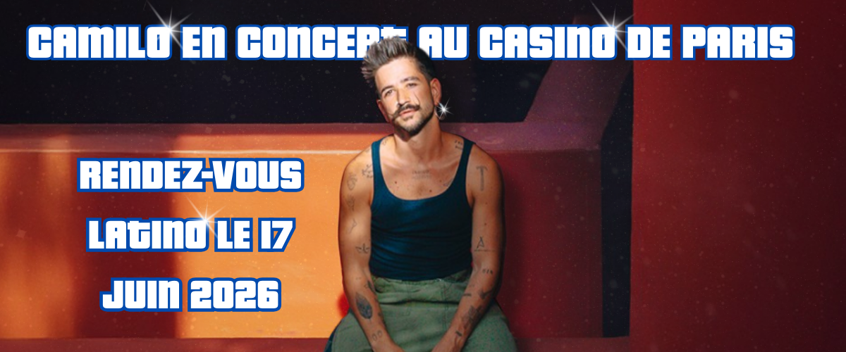 Camilo en concert au Casino de Paris : rendez-vous latino le 17 juin 2026